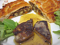 cèpe : Foie gras et son chausson aux cèpes et panais