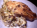 Poissons : Assiette de gratin de samon au mascarpone