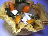 aumonières de crêpes au kumquat
