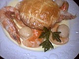 gambas : Feuilleté de saint-Jacques et de gambas