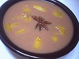 Image : recette Crème aux pêches au cacao