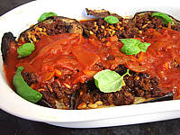 Cuisine libanaise : Plat d'aubergines farcies façon libanaise