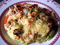 tabasco : Assiette d'avocats sautés et gratinés