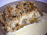 Recette Part de crumble aux prunes