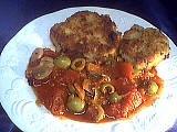 bicarbonate soude : Assiette de galettes de riz à la tomate