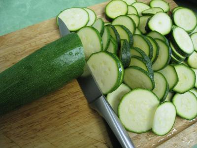 Lamelles de courgettes