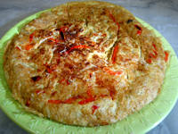 sauce tamari : Assiette d'omelette végétarienne