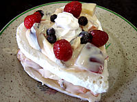 Image : Meringues aux abricots et aux nectarines
