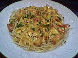 sauce pour pâtes : Sauce carbonara aux échalotes