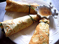 Image : Assiette de rouleaux de crêpes aux crevettes