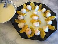 noix de coco : Salade de litchis au lait de coco