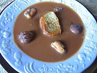 soupe de poisson aux châtaignes