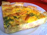 Cuisine diététique : Part de tarte au saumon