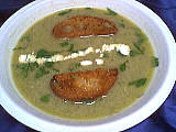 Carcasse de canard : Assiette de velouté de batavia