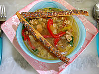 Ail : Plats de soupe de lentilles aux crozets