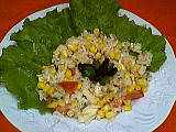 Pour débutants : Assiette de salade de riz au thon