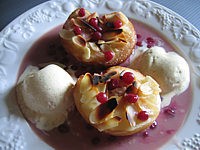 Image : recette Pêches glacées aux airelles