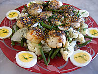 Recette Salade de noix de saint-Jacques