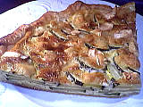 Cuisine diététique : Part de tarte à la courgette et au chèvre