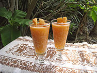 Recettes sans sel : Verres de cocktail de melon au pineau des Charentes