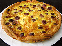 Cuisine diététique : Assiette de tarte au jambon à la fourme d'Ambert
