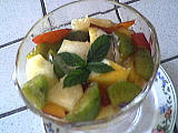 Image : Coupe de salade de fruits au génépi