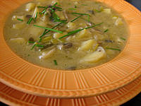 Image : recette Soupe de champignons et pommes de terre