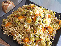 Image : recette Nouilles chinoises aux poireaux
