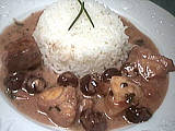 Poissons : Assiette de saumon aux raisins