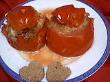 farce : Assiette de tomates farcies
