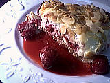 sucre vanillé : Assiette de tiramisu aux framboises