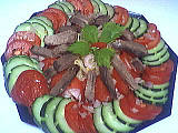 Cuisine diététique : Assiette de langue en salade