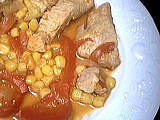 Image : Assiette de sauté de dinde au maïs