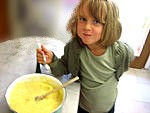 Pintade à la purée de maïs et champignons - 16.4