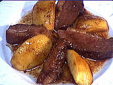 Volailles et gibiers : Assiette de magret de canard aux pommes