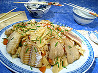 Image : recette Colin aux pousses de bambou