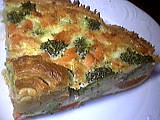 Recette Part de quiche aux brocolis et saumon