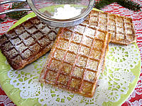 farine type 45 : assiette de gaufres aux noisettes