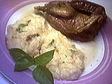Image : recette Palombe rôtie et sa purée de pommes