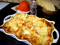 cèpe : Plat de lasagnes au potimarron et saint-agur