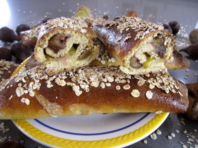 farine complète : Pain semoule aux figues fraîches