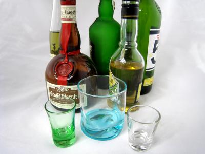Photo : choix de bouteilles d'alcool