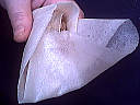 Rabattre à l'intérieur du cornet