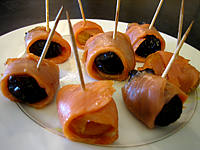pruneaux aux abricots et foie gras