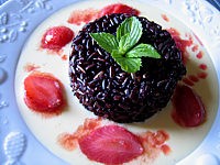 Riz noir fraise-coco