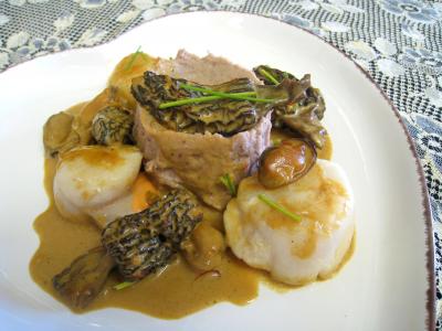 Image : recette Noix de Saint-Jacques aux morilles et à la purée de marrons