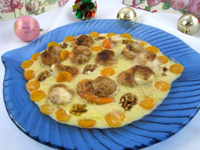 noix de saint jacques au cidre et aux noix