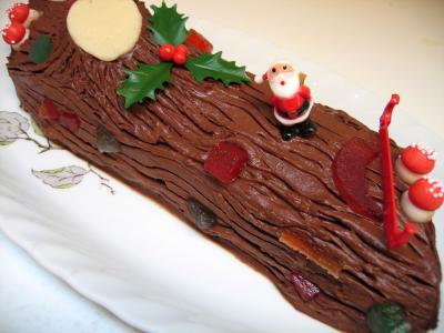 bûche : Bûche au chocolat de Noël