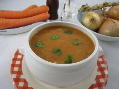 Au micro-ondes : Bol de velouté de tomates et de chou