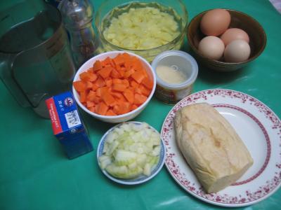 Ingrédients pour la recette : Velouté de carottes au foie gras et son oeuf mollet